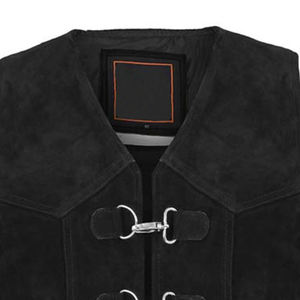 Nouvelle arrivée de gilets en cuir PU pour hommes, noirs, style hip-hop, cool, avec rivets métalliques, vente en gros personnalisée, gilets sans manches en similicuir - Product Image 6