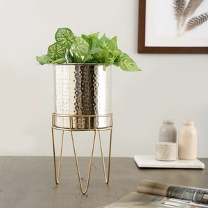 Premium Designer Metal Planter <b>Pot</b> With Stand for Luxury Interior Decoration Beautifully Crafted By KRAFT WORLD - Product Image 4