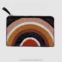 Dompet Kartu Bertema Kasino Ace Spades, Bordir Manik-Manik, Tas Selempang Resleting, Ramah Lingkungan, Tahan Air, Kapasitas Besar, Lembut, Tahan Lama