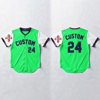 Nouveau maillot de baseball avec logo blanc pour homme, coupe classique, fermeture à boutons, manches courtes, impression sublimée par RIVIAN ATLANTIC