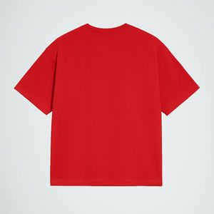 เสื้อยืดผู้หญิงสีแดงสไตล์วินเทจ Y2K ทรงหลวม ผลิตจากโพลีเอสเตอร์พิมพ์ลายรักษ์โลก ป้องกันรอยยับ ระบายอากาศได้ดี เหมาะสำหรับใส่ได้ทุกวัน - Product Image 1