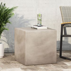 Light Grey <b>Outdoor</b> MGO <b>Side</b> <b>Table</b> - Product Image 3