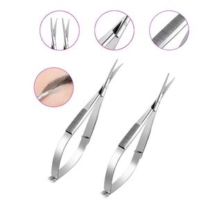 กรรไกรสแตนเลสโค้งปลายแหลมคมกริบ สำหรับงานเย็บผ้าและตกแต่งคิ้ว - Product Image 2