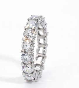 Anillo de Eternidad de Oro Blanco de 18K con Certificación IGI, Diamantes Cultivados en Laboratorio con Corte Brillante, Estilo Clásico para Boda, Compromiso, Aniversario, Fiesta - Product Image 2
