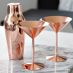 Juego de Copas de Vino de Latón Premium con Acabado Dorado, Copas Hechas a Mano para Bodas, Fiestas, Decoración de Bar, Juego de Regalo - Product Image 2