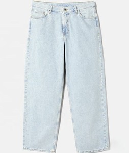 Vaqueros de mezclilla de corte holgado estilo japonés Hip Hop con puntos oscuros para hombre, tiro medio con logo bordado - Product Image 5