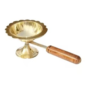 Premium Spiritual Brass Diya Antique Design Elegant Style Diwali <b>Mandir</b> Decor - Product Image 1