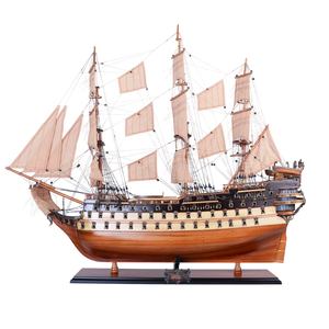 OMH T042 La Bretagne, Maqueta de Barco Náutico de Madera Hecha a Mano, Estilo Deportivo, Pintada, Decoración para el Hogar, Lavable, Manualidades - Product Image 1