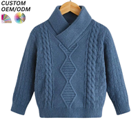 Pull en tricot décontracté pour garçons, coton respirant écologique, pull d'hiver, fabrication OEM ODM, vente en gros, couleur personnalisée