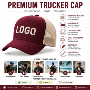 Curved Brim Trucker <b>Cap</b> Custom Applique Logo Polyester Mesh Back Waxed Canvas Front Metal Snap Closure For Men Women Casual - Product Image 6