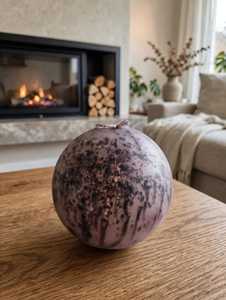 Boule en céramique marron pâle, ornée de taches, rustique, de haute qualité, ronde et polie, pour décorer le sapin de Noël, décoration de la maison, cadeau - Product Image 1