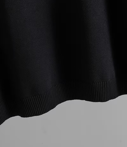 Men's Short Sleeve Solid Color Knitted Polo Shirt Regular Fit Casual Button Design Green White Trim Collar - Product Image 5