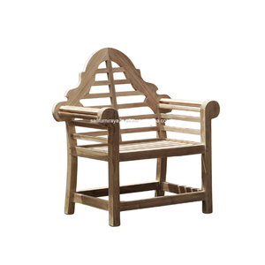เก้าอี้ไม้ Adirondack ดีไซน์หรูหรา ทำด้วยมือจากไม้เนื้อแข็ง สำหรับสวนและห้องรับประทานอาหาร - Product Image 3