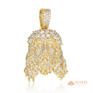 Collar con Colgante de Cabeza de León en Moissanita Chapado en Oro de 18K, Joyería de Moda para Hombres y Mujeres, Colgante Fino Estilo Moderno, Elegante y de Primera Calidad - Product Image 1
