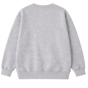 Knitted Crewneck <b>Sweatshirt</b> <b>Grey</b> Heavyweight Soft Knit Long Sleeve Casual Streetwear Pullover Comfortable Top - Product Image 2