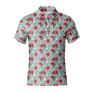 Liquidation : Polos de golf pour hommes en tissu tricoté respirant à manches courtes, impression par sublimation, fabriqués au Vietnam - Product Image 3