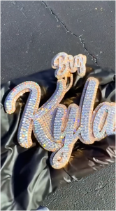 Collar Clásico con Cadena de Eslabones Chapada en Oro de Dos Tonos S925, con Letra de Moissanita Personalizada con Logotipo Propio, Estilo Hip Hop, Certificado GRA - Product Image 3