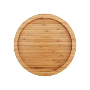 Premium handmade mango wood round serving tray with natural finish durable <b>kitchen</b> dining <b>decor</b> platter elegant rustic style - Product Image 3