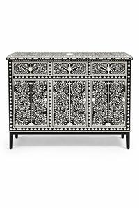 Cajón con Incrustaciones de Hueso de ILAHI, Diseño Moderno con Detalles de Ágata, Mueble Portátil para el Hogar - Product Image 4