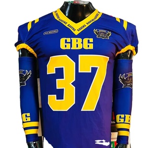 Jersey de fútbol americano bordado de talla grande, pantalones de sublimación elásticos transpirables, fotos reales hechas en Pakistán, hechas a medida - Product Image 1