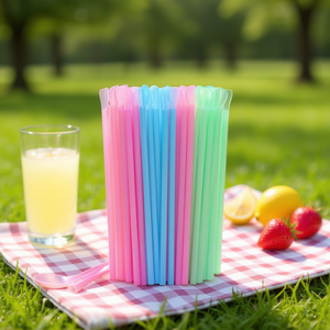 CANITA X 50 Pajitas Desechables PLA 3 Colores 20 Unidades 0.6cm Tamaño Cuchara - Product Image 3