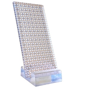 Modern Clear <b>Laminated</b> <b>Glass</b> with Crisscross Pattern 4-Year Warranty for Living Room & Kitchen Decoration in Elite Homes Hotels - Product Image 1