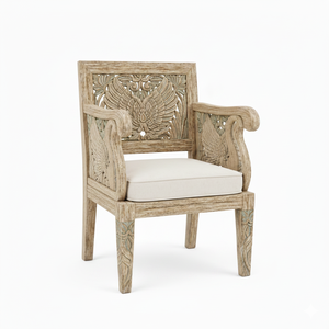 Sillón de Madera Maciza de Calidad de Exportación con Diseño de Alas de Cisne, Elegante y Moderno para Sala de Estar, Disponible a un Precio Razonable - Product Image 4