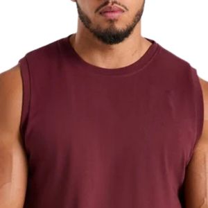 Camiseta sin mangas de algodón para hombre, suave y ligera, chaleco de gimnasio, ropa casual de verano, ropa deportiva, impresión personalizada, venta al por mayor - Product Image 3