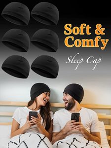 Bonnets en coton unisexe doux et respirants pour le sommeil, sous-casques, fournisseur en gros, lot de 6 - Product Image 6