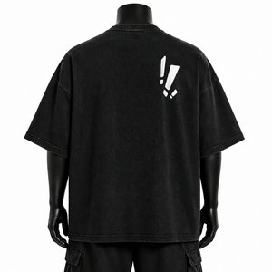 Camisetas formales de algodón 100% para hombre, de gran tamaño, con estampado tipográfico en rosa intenso, hombros caídos y corte holgado. - Product Image 2