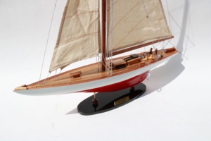 Modelo de Barco de Vela de Madera Hecho a Mano - Yate de Carreras Clásico Clase J con Acabado Pintado, Modelo a Escala para Decoración del Hogar, Ranger Pintado - Product Image 4