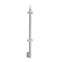 Projet Solution Garde-corps en verre monté sur le côté Acier inoxydable 304 Balustrades d'escalier Stand Post Main courante Garde-corps en verre