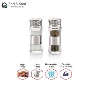 Stainless Steel Dola <b>Salt</b> & <b>Pepper</b> Shakers Dinnerware <b>Sets</b> - Product Image 1