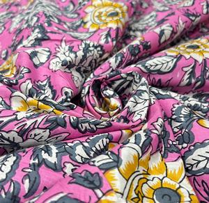 Vendu par le tissu de coton imprimé de bloc de main indien de yard, tissus de coton indien de tissu de coton indien estampillé à la main d'impression traditionnelle - Product Image 5