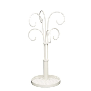 Extendable Metal Mug Holder Stand With Curved Hooks Double Tier Industrial Style Kitchen <b>Storage</b> Rack For Tableware - Product Image 2