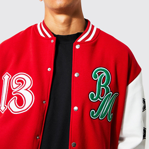 Veste de baseball avec patchs en chenille Letterman, sur mesure, broderie personnalisée, vestes universitaires pour hommes, hiver - Product Image 5