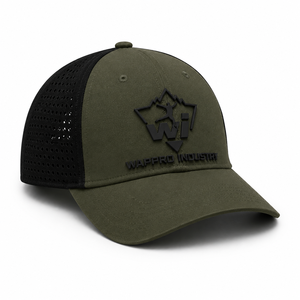 Casquette Trucker Unisexe Vert Olive en Maille Ajustable Respirante pour Extérieur avec Logo en Caoutchouc en Relief sur le Panneau Avant - Product Image 2