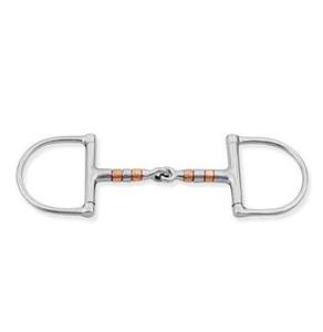 Bridon à anneau en D en cuivre à bouche roulante – Bridon d'entraînement pour chevaux en acier inoxydable pour une meilleure salivation et un meilleur contrôle - Product Image 5