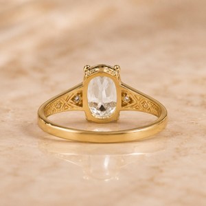 Bague de Fiançailles Vintage Art Déco en Or Jaune 14K avec Diamant de Coupe Coussin Ancienne Mine VS1 de 2,01 carats, Cultivé en Laboratoire, Idéale pour Cadeau de Mariage - Product Image 6
