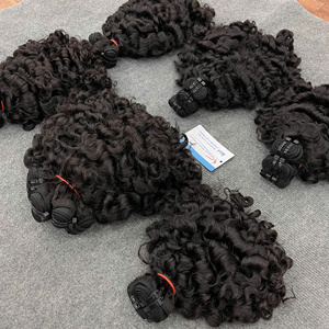 ผมแท้เวียดนามพม่าแบบหยิก เกรดพรีเมียม  ทอแบบเครื่องจักร สีดำธรรมชาติ  ซุปเปอร์ดับเบิ้ลดรอว์น หนาเต็มปลาย - Product Image 6