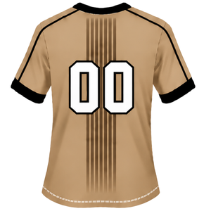 Manufacturer <b>Tan</b> <b>Brown</b> Black Rugby Jersey Short Sleeve Crew Neck Breathable Team Training Performance Sports Uniform Shirt - Product Image 2