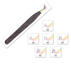 Pince à épiler écologique antidérapante avec embout en fibre pour les artistes des cils, taille et couleur personnalisées, pince à épiler pour cils en forme de L - Product Image 4