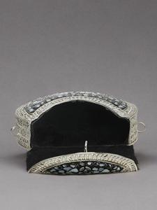 กระเป๋าคลัทช์งานฝีมือดีไซน์เนอร์ประดับโลหะโมเสคสำหรับงานกลางคืน สายโซ่ยาว เหมาะสำหรับผู้หญิงและเด็กผู้หญิง สำหรับงานแต่งงานและงานเลี้ยง - Product Image 2