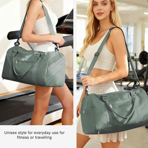 Sac de sport personnalisé avec logo, grande capacité, doublure en nylon, compartiment séparé pour chaussures, intérieur spacieux pour usage sportif - Product Image 4