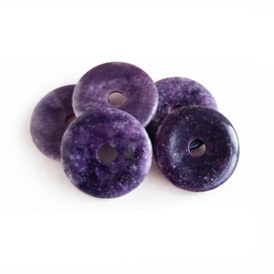 Donuts de Cristal Natural, Piedra de Lepidolita, Gema de Cristal, Piedra de Reiki, Donuts de Ágata para Sanación, Venta al por Mayor - Product Image 1