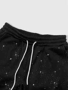 Conjunto de 2 Piezas de Sudadera con Capucha y Pantalones Deportivos Vintage con Lavado Ácido Personalizado, Ropa Urbana con Pedrería, Conjunto de Sudadera con Capucha y Pantalones Deportivos para Hombre - Product Image 5