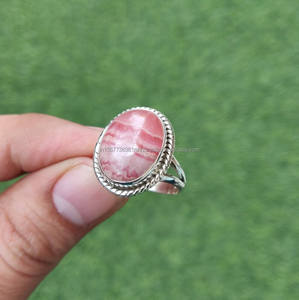 Anillo de Plata de Ley 925, anillo de piedras preciosas ovaladas, anillo bohemio, anillo de mujer para regalo, anillo de piedras preciosas, joyería hecha a mano, - Product Image 1