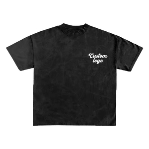 Camiseta extragrande con logo impreso personalizado Glory, 100% algodón, con hombros caídos, para ropa urbana y casual. - Product Image 5