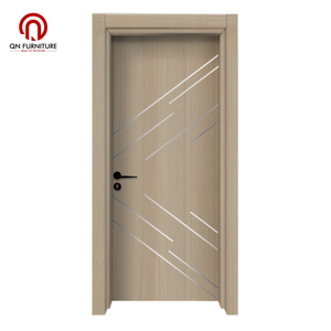 Puerta Interior de Madera Compuesta de Madera y Plástico con Acabado de Película de PVC Impermeable e Insonorizada, Ecológica, para Casa, para Villa - Product Image 3
