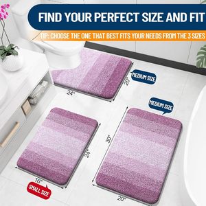 Hot Selling 17"x24" Microfiber Bath <b>Mat</b> Super <b>Absorbent</b> Non-Slip Floor Thick Plush Shaggy Tufted Bathroom Rug Washable Hotel - Product Image 2